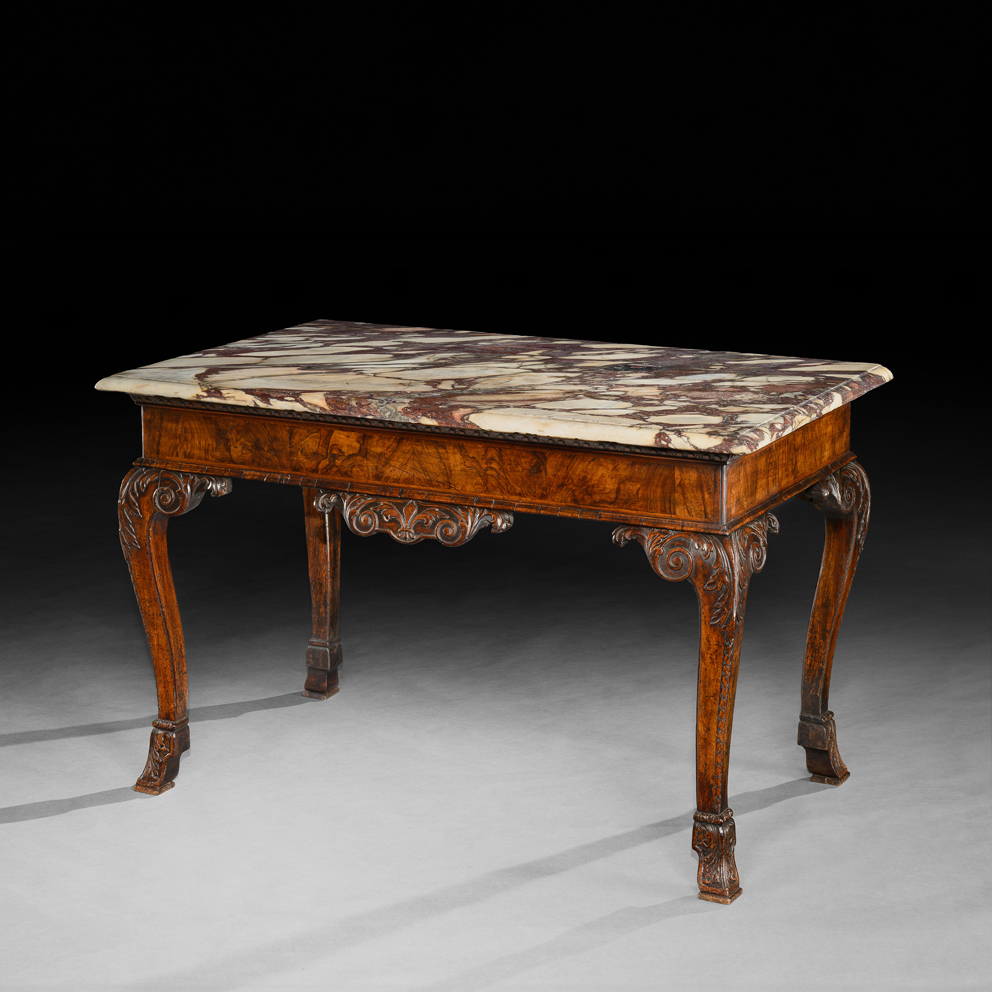 A George II Period Carved Walnut Side Table
