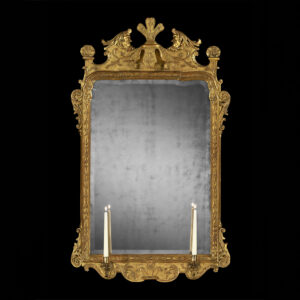 A George I Period Carved Gesso Mirror
