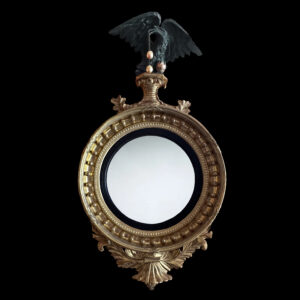 A Regency Period Giltwood Convex Mirror