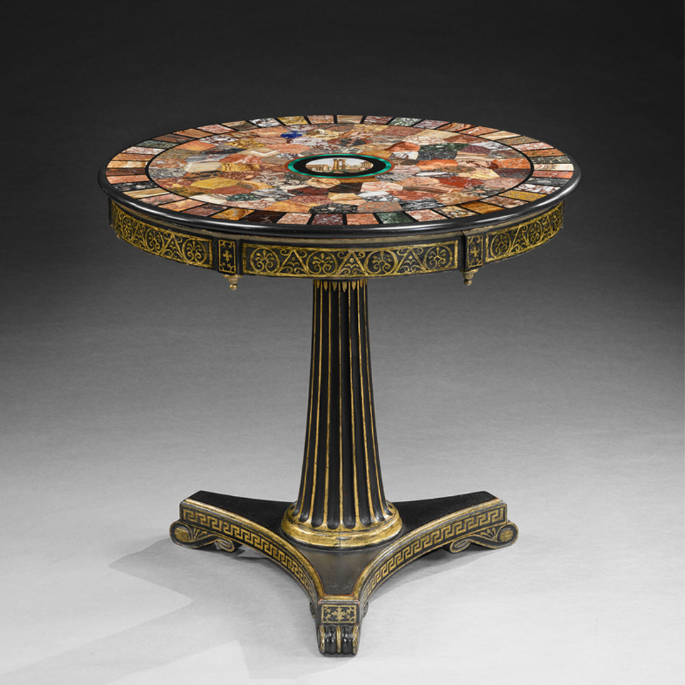 A Specimen Marble topped regency centre table