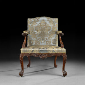 A Carved Mahogany Gainsborough Armchair