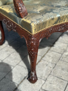 A Carved Mahogany Gainsborough Armchair