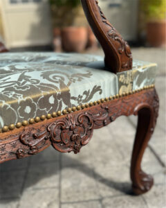 A Carved Mahogany Gainsborough Armchair