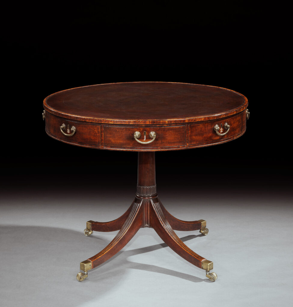 A George III Period Mahogany Drum Table