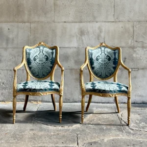 REF 1050 A Pair Of George III Period Shield-back Armchairs