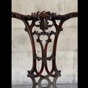 REF 1054 A George III Carved Mahogany Desk Chair Splat Detail